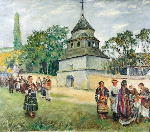 Władysław JAROCKI (1879-1965), Przed kościołem, lata 20. XX w.