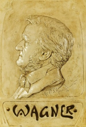 Paul Ludwig KOWALCZEWSKI (1865-1910), Plakieta z wizerunkiem Ryszarda Wagnera