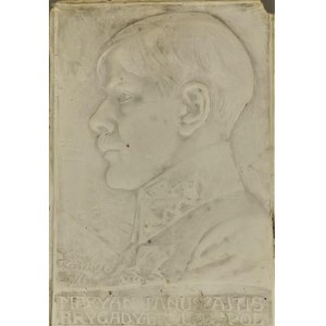 Jan RASZKA (1871-1945), Plakieta z portretem Mariana Januszajtisa