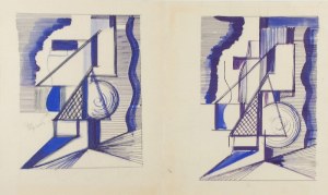 Tadeusz GRONOWSKI (1894-1990), Projekt panneau dekoracyjnego o charakterze abstrakcyjnym (dwie wersje),