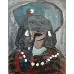 Lech KUNKA (1920-1978), Portret - praca dwustronna, 1953