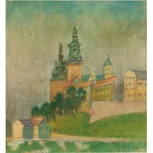 Tadeusz KANTOR (1915-1990), Widok na Wawel / Pejzaż - obraz dwustronny, ok. 1935