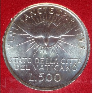500 Lirów, Watykan, 1963