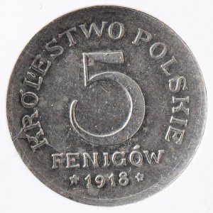 5 FENIGÓW. Królestwo Polskie, 1918