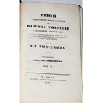 NIEMCEWICZ JULIAN URSYN - ZBIÓR PAMIĘTNIKÓW HISTORYCZNYCH O DAWNEJ POLSZCZE, 1-5 komplet.