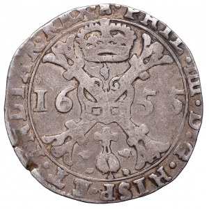 Spanish Netherlands, Tournai, Philip IV, Patagon 1655