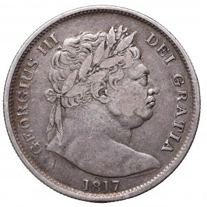 England, George III, 1/2 crown 1817
