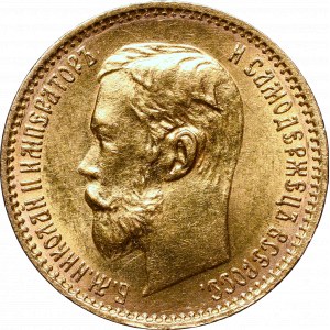 Rosja, Mikołaj II, 5 rubli 1902 - wyśmienite