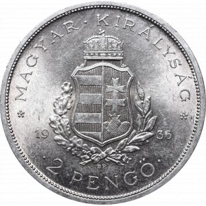 Hungary, 2 pengo 1936 Liszt Ferenc