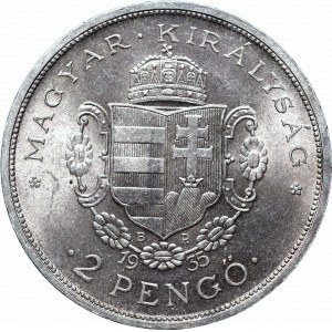 Hungary, 2 pengo 1935 Rakoczi