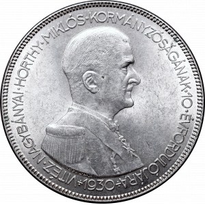 Hungary, 5 pengo 1930 Horthy Miklos