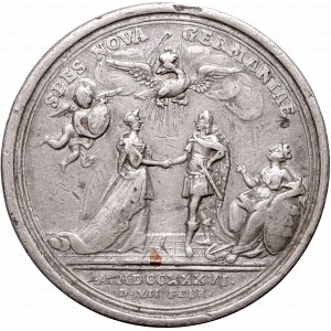 Niemcy, Medal zaślubinowy 1736 - późniejsza kopia