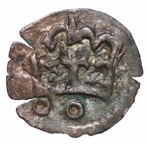 Kasimir IV. Jagiellone, Denar ohne Datum, Krakau - interessante Zerstörung