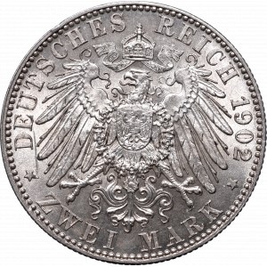 Germany, Saxony, 2 mark 1902