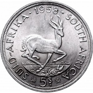 South Africa, 5 shillings 1958