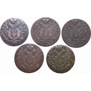 Kingdom of Poland, Lot of 1 groschen 1822-1824