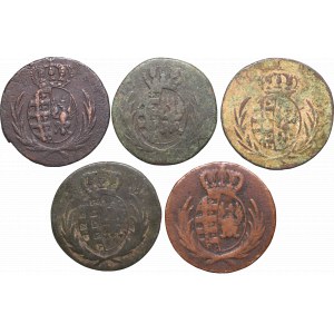 Duchy of Warsaw, Lot of 1 groschen 1811-1814