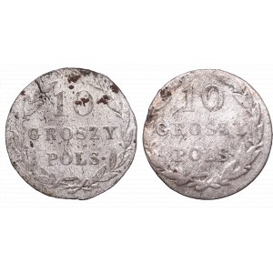 Królestwo Polskie, Zestaw 10 groszy 1820 i rzadki 1830
