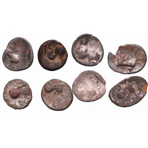 Danubian celts, Lot of AR-Drachms Kugelwange type