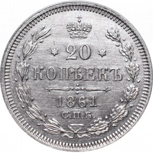Rosja, Aleksander II, 20 kopiejek 1861 ФБ