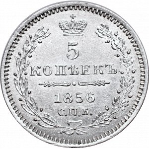 Rosja, Aleksander II, 5 kopiejek 1856 ФБ - proof like