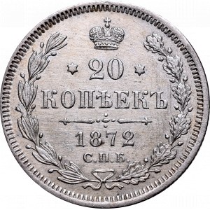 Russia, Alexander II, 20 kopecks 1872 HI