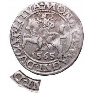 Zygmunt II August, Półgrosz 1565, Wilno -rzadkosć bez herbu Topór L/LITVA