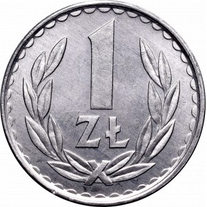 PRL, 1 złoty 1985 - destrukt skrętka 170 stopni