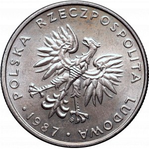 Peoples Republic of Poland, 20 zloty 1987 mint error