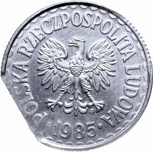 Peoples Republic of Poland, 1 zloty 1985 mint error