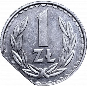PRL, 1 zloty 1984 - destrukt końcówka blachy