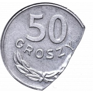 Peoples Republic of Poland, 50 groschen 1986 mint error