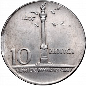 République populaire de Pologne, 10 zloty 1965 Colonne - pointe de tôle destructive