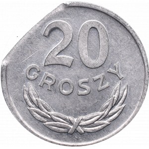 Peoples Republic of Poland, 20 groschen 1981 mint error