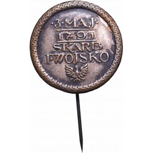 Polska, Odznaka 3 maj Skarb i Wojsko - rzadka wersja bez roku 1915
