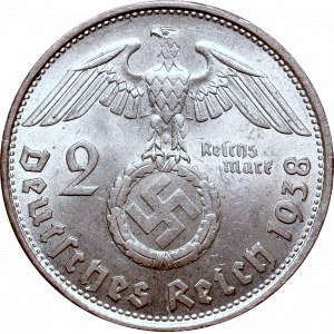 Germany, 2 mark 1938 E Hindenburg