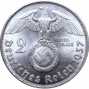 Germany, 2 mark 1937 D Hindenburg