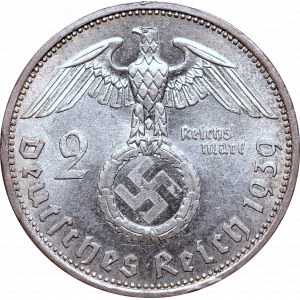 Germany, 2 mark 1939 A Hindenburg