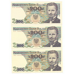 PRL, 200 złotych 1986 i 1988