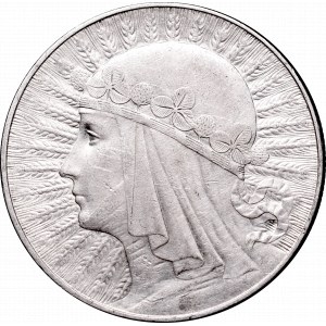 II Republic, 10 zlotych 1932, Women`s Head