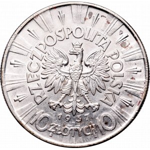 II Republic, 10 zlotych 1937, Pilsudski