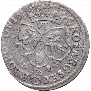 Jan III Sobieski, Szóstak 1684, Bydgoszcz - szeroka głowa/korona o 11 klejnotach na kabłąkach