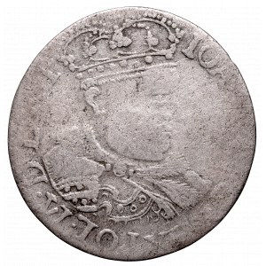 Jan III Sobieski, Szóstak 1682, Kraków - popiersie w zbroi i płaszczu