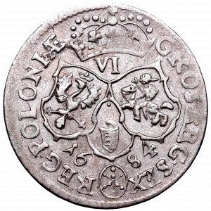 Jan III Sobieski, Szóstak 1684, Bydgoszcz - wąska głowa/korona wysoka o 11 klejnotach na kabłąkach