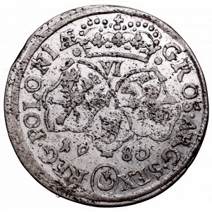 Jan III Sobieski, Szóstak 1680, Bydgoszcz - kule przy koronie