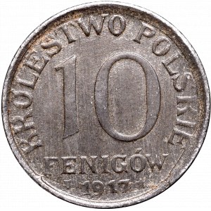 Kingdom of Poland, 10 pfennig 1917