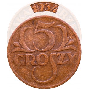 II Republic of Poland, 5 groschen 1934