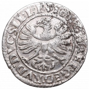 Śląsk, Księstwo Legnicko-Brzesko-Wołowskie, Jan Chrystian i Jerzy Rudolf, 3 krajcary 1614, Złoty Stok