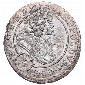 Śląsk pod panowaniem Habsburgów, Leopold I, 3 krajcary 1695 MMW, Wrocław