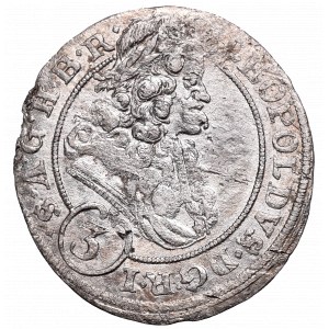 Schlesien under Habsburg, Leopold I, 3 kreuzer 1695 MMW, Breslau